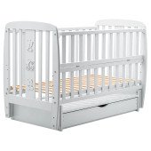 Кровать Babyroom Друзі DDMYO-3 маятник, ящик, откидной бок бук серый Кровать Babyroom Друзі DDMYO-3 маятник, ящик, откидной бок бук серый