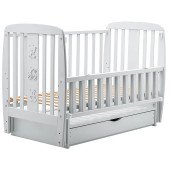 Кровать Babyroom Друзі DDMYO-3 маятник, ящик, откидной бок бук серый Кровать Babyroom Друзі DDMYO-3 маятник, ящик, откидной бок бук серый