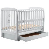 Кровать Babyroom Друзі DDMYO-3 маятник, ящик, откидной бок бук серый Кровать Babyroom Друзі DDMYO-3 маятник, ящик, откидной бок бук серый