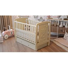 Кровать Babyroom Умка DUMYO-3 маятник, ящик, откидной бок бук слоновая кость