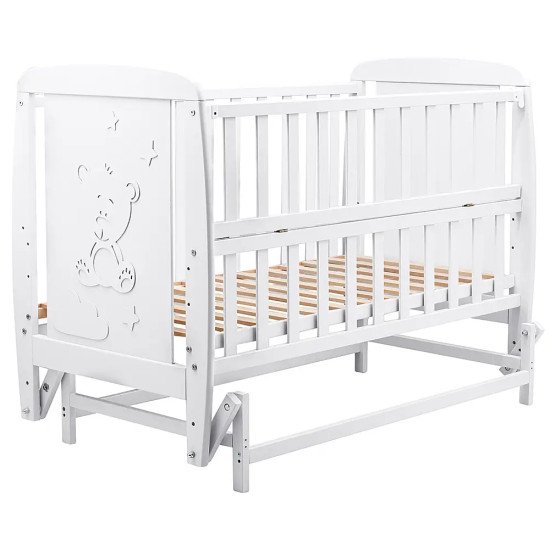 Ліжко Babyroom Умка DUMO-02 маятник, відкидний бік бук білий