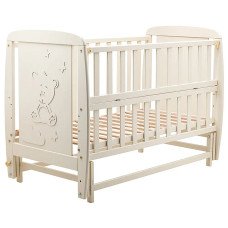Кровать Babyroom Умка DUMO-02 маятник, откидной бок бук слоновая кость