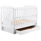 Ліжко Babyroom Умка DUMYO-3 маятник, ящик, відкидний бік бук білий