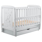Ліжко Babyroom Умка DUMYO-3 маятник, ящик, відкидний бік бук сірий Ліжко Babyroom Умка DUMYO-3 маятник, ящик, відкидний бік бук сірий