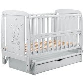 Ліжко Babyroom Умка DUMYO-3 маятник, ящик, відкидний бік бук сірий Ліжко Babyroom Умка DUMYO-3 маятник, ящик, відкидний бік бук сірий
