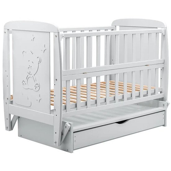 Ліжко Babyroom Умка DUMYO-3 маятник, ящик, відкидний бік бук сірий Ліжко Babyroom Умка DUMYO-3 маятник, ящик, відкидний бік бук сірий