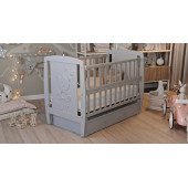 Ліжко Babyroom Умка DUMYO-3 маятник, ящик, відкидний бік бук сірий Ліжко Babyroom Умка DUMYO-3 маятник, ящик, відкидний бік бук сірий