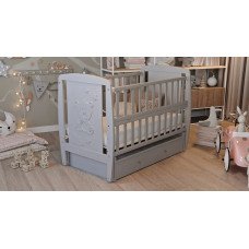 Кровать Babyroom Умка DUMYO-3 маятник, ящик, откидной бок бук серый