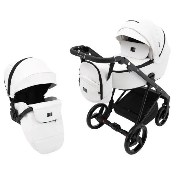 Коляска универсальная 2 в 1 Adamex Blanc Eco SA-1 белый