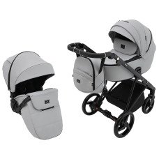 Коляска 2 в 1 Adamex Blanc Eco SA-3 светло-серый
