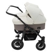 Коляска 2 в 1 для двойни Bair Sorento DUO BS-03 слоновая кость / капучино