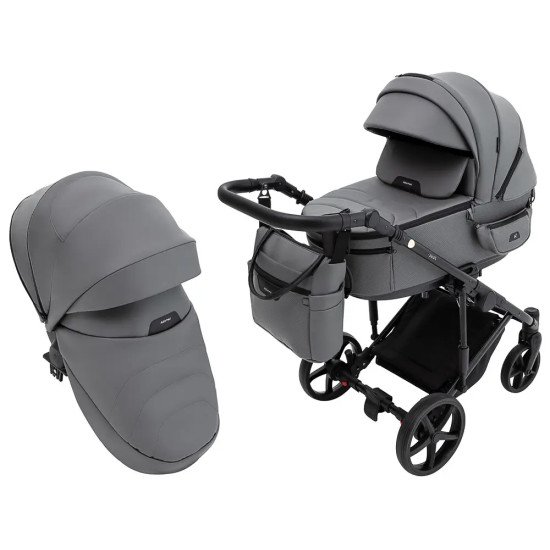 Коляска 2 в 1 Adamex Zico Eco Sa-4 тёмно-серый