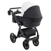 Коляска 2 в 1 Bair Kiwi Plus ECO BKP-51/15 белый / черный