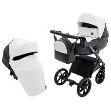 Коляска 2 в 1 Bair Kiwi Plus ECO BKP-51/15 белый / черный Коляска 2 в 1 Bair Kiwi Plus ECO BKP-51/15 белый / черный