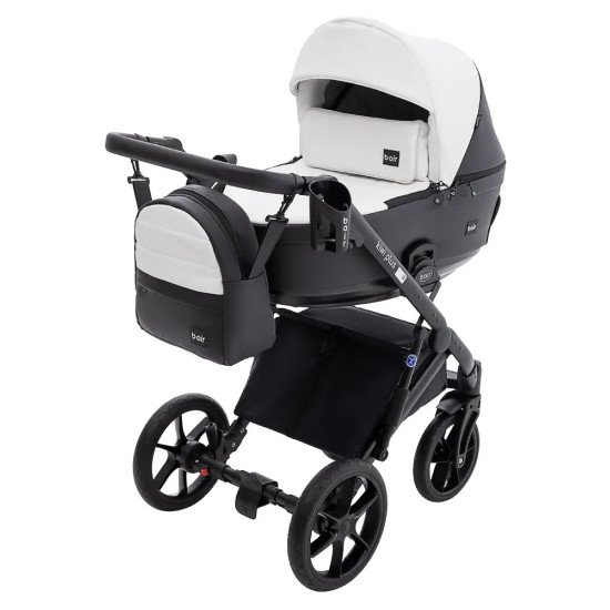 Коляска 2 в 1 Bair Kiwi Plus ECO BKP-51/15 белый / черный