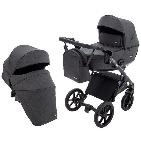 Коляска 2 в 1 Bair Kiwi Plus Soft BKP-219 графіт