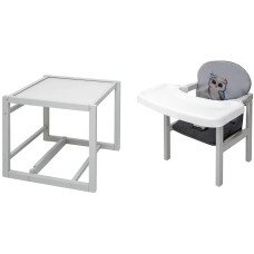 Стульчик-трансформер Babyroom Пеппи-250 серый серый / графит (сова)