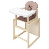 Стільчик-трансформер Babyroom Пеппі-260 слонова кістка капучино / шоколад (сова)
