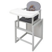 Стільчик-трансформер Babyroom Пеппі-250 сірий сірий / графіт (їжачок, квіти) Стільчик-трансформер Babyroom Пеппі-250 сірий сірий / графіт (їжачок, квіти)