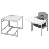 Стільчик-трансформер Babyroom Пеппі-250 сірий сірий / графіт (їжачок, квіти) Стільчик-трансформер Babyroom Пеппі-250 сірий сірий / графіт (їжачок, квіти)