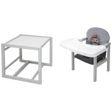 Стульчик-трансформер Babyroom Пеппи-250 серый серый / графит (ежик, цветы) Стульчик-трансформер Babyroom Пеппи-250 серый серый / графит (ежик, цветы)