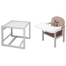 Стульчик-трансформер Babyroom Пеппи-250 серый капучино / шоколад (сова) Стульчик-трансформер Babyroom Пеппи-250 серый капучино / шоколад (сова)