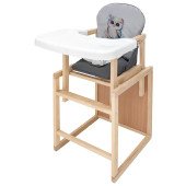 Стульчик-трансформер Babyroom Пеппи-230 eko серый/графит (сова) Стульчик-трансформер Babyroom Пеппи-230 eko серый/графит (сова)
