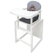 Стільчик-трансформер Babyroom Пеппі-240 білий сірий / графіт (їжачок, квіти) Стільчик-трансформер Babyroom Пеппі-240 білий сірий / графіт (їжачок, квіти)