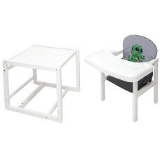 Стульчик-трансформер Babyroom Пеппи-240 белый серый / графит (крокодил) Стульчик-трансформер Babyroom Пеппи-240 белый серый / графит (крокодил)