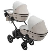 Коляска 2 в 1 для двійні Bair Kiwi DUO ECO BKD-32/33 бежевий / капучино Коляска 2 в 1 для двійні Bair Kiwi DUO ECO BKD-32/33 бежевий / капучино