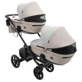 Коляска 2 в 1 для двійні Bair Kiwi DUO ECO BKD-32/33 бежевий / капучино Коляска 2 в 1 для двійні Bair Kiwi DUO ECO BKD-32/33 бежевий / капучино