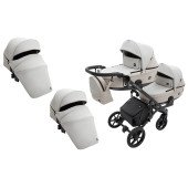 Коляска 2 в 1 для двійні Bair Kiwi DUO ECO BKD-32/33 бежевий / капучино Коляска 2 в 1 для двійні Bair Kiwi DUO ECO BKD-32/33 бежевий / капучино