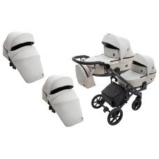 Коляска 2 в 1 для двойни Bair Kiwi DUO ECO BKD-32/33 бежевый / капучино Коляска 2 в 1 для двойни Bair Kiwi DUO ECO BKD-32/33 бежевый / капучино