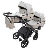 Коляска 2 в 1 для двійні Bair Kiwi DUO ECO BKD-32/33 бежевий / капучино Коляска 2 в 1 для двійні Bair Kiwi DUO ECO BKD-32/33 бежевий / капучино