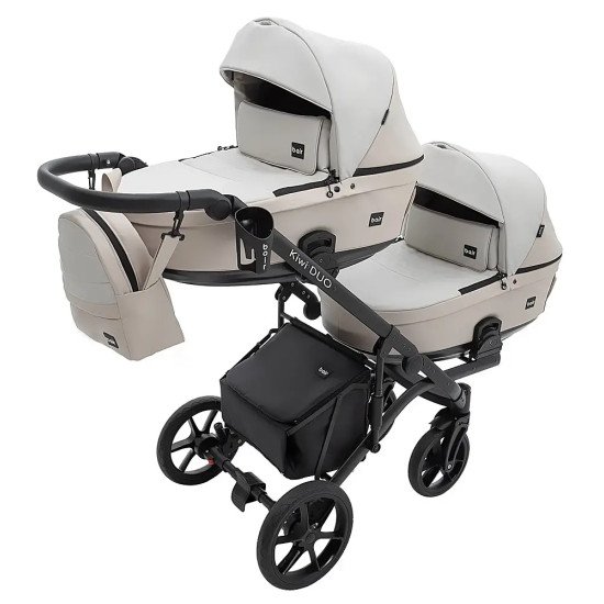 Коляска 2 в 1 для двійні Bair Kiwi DUO ECO BKD-32/33 бежевий / капучино Коляска 2 в 1 для двійні Bair Kiwi DUO ECO BKD-32/33 бежевий / капучино