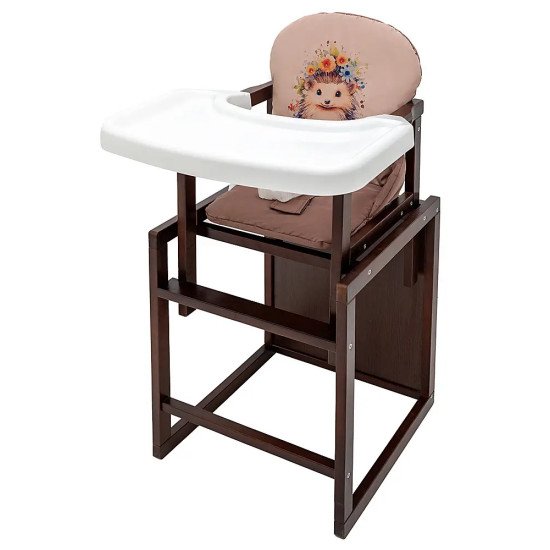 Стільчик-трансформер Babyroom Пеппі тонований капучино / шоколад (їжачок, квіти) Стільчик-трансформер Babyroom Пеппі тонований капучино / шоколад (їжачок, квіти)