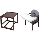 Стульчик-трансформер Babyroom Пеппи тонированный серый / графит (ежик, цветы)