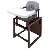 Стільчик-трансформер Babyroom Пеппі тонований сірий / графіт (їжачок, серця) Стільчик-трансформер Babyroom Пеппі тонований сірий / графіт (їжачок, серця)