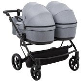 Коляска 2 в 1 для двійні Adamex Leo Duo Tip TК-60 темно-сірий Коляска 2 в 1 для двійні Adamex Leo Duo Tip TК-60 темно-сірий