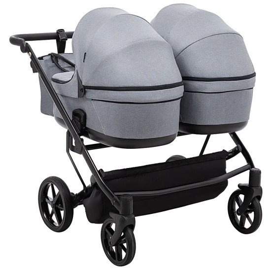 Коляска 2 в 1 для двійні Adamex Leo Duo Tip TК-60 темно-сірий Коляска 2 в 1 для двійні Adamex Leo Duo Tip TК-60 темно-сірий