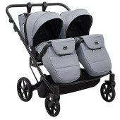 Коляска 2 в 1 для двійні Adamex Leo Duo Tip TК-60 темно-сірий Коляска 2 в 1 для двійні Adamex Leo Duo Tip TК-60 темно-сірий