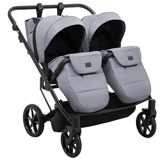 Коляска 2 в 1 для двійні Adamex Leo Duo Tip TК-60 темно-сірий Коляска 2 в 1 для двійні Adamex Leo Duo Tip TК-60 темно-сірий
