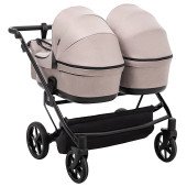 Коляска 2 в 1 для двойни Adamex Leo Duo Tip TK-72 капучино