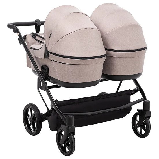 Коляска 2 в 1 для двойни Adamex Leo Duo Tip TK-72 капучино