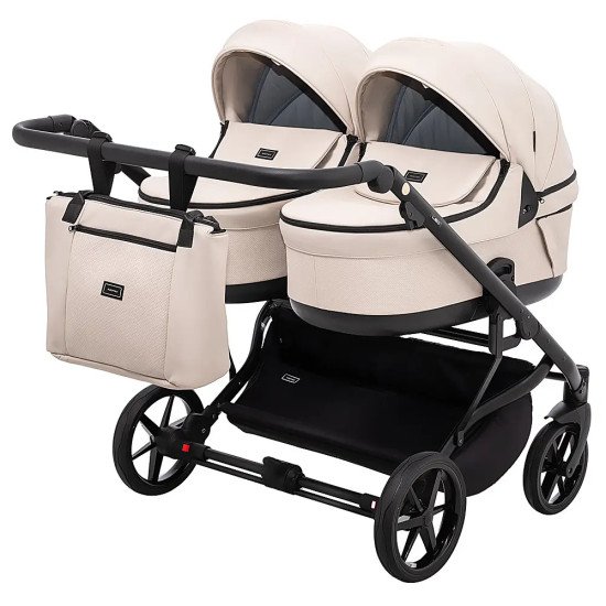 Коляска 2 в 1 для двійні Adamex Leo Duo Eco SA-7 лате