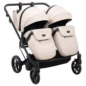 Коляска 2 в 1 для двійні Adamex Leo Duo Eco SA-7 лате