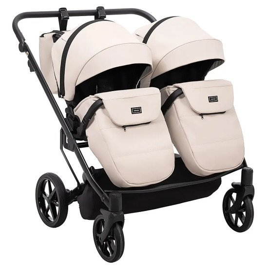 Коляска 2 в 1 для двійні Adamex Leo Duo Eco SA-7 лате