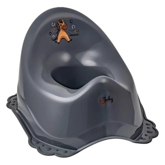 Горщик з антиковзаючим покриттям Maltex Minimal Chamber pot with anti slip rubber - Pony 7210_90 grey (сірий) Горщик з антиковзаючим покриттям Maltex Minimal Chamber pot with anti slip rubber - Pony 7210_90 grey (сірий)