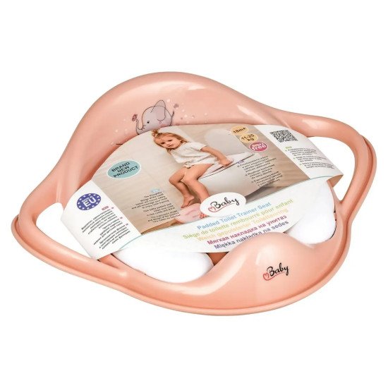 Накладка на унітаз м'яка Maltex Minimal Padded toilet trainer seat - Elephant 6130_41 pink (рожевий)