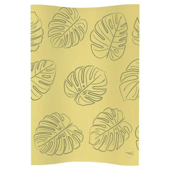 Пеленальный матрас мягкий Ceba Baby Soft monstera mustard 48x70 см